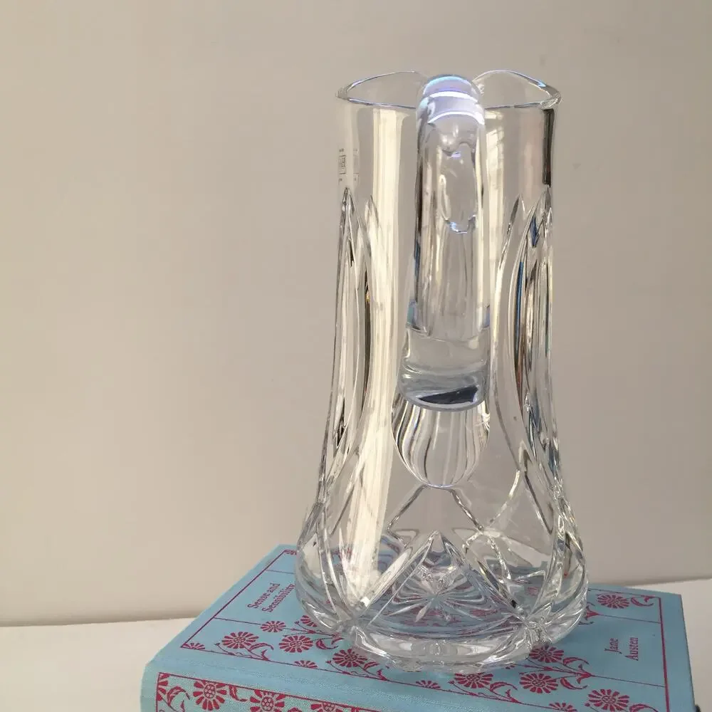 Vintage Ofnah Poland Lead Crystal Cut Glass Pitcher